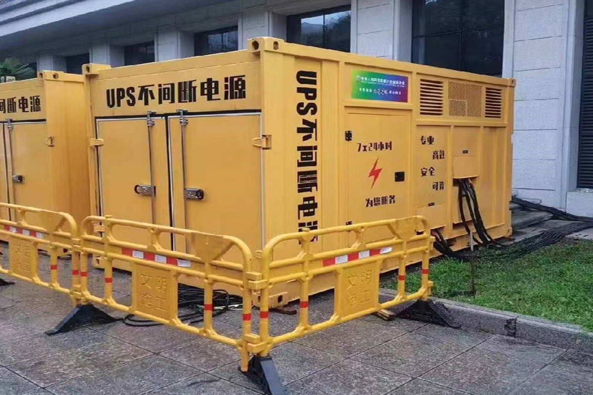 李沧发电机租赁施工现场