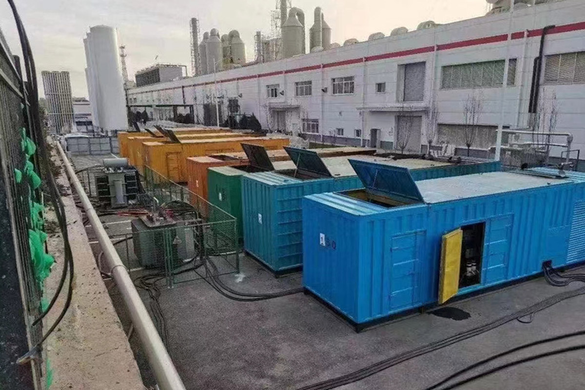 李沧发电机租赁施工现场
