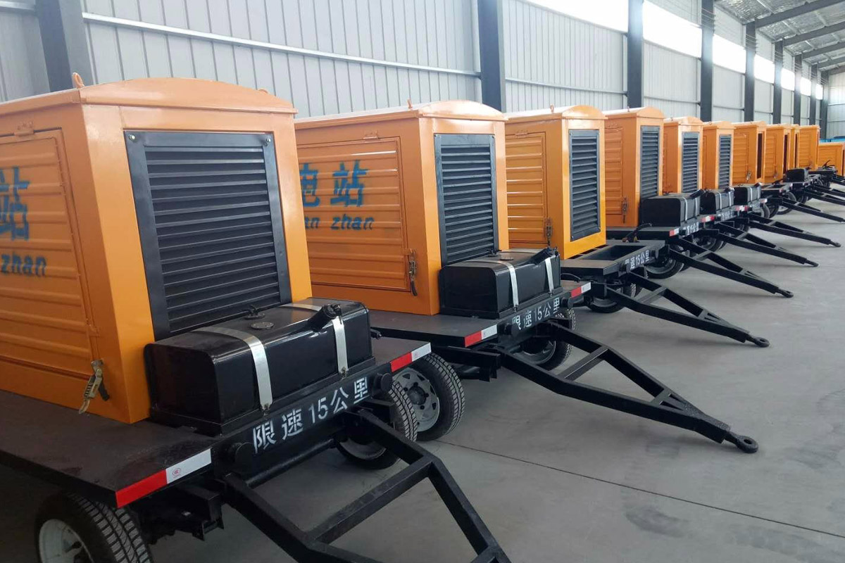 李沧发电机租赁施工现场